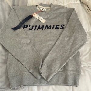Alex Mill Light Gray Sweatshirt with Navy Lettering P’jimmies new with tags!!